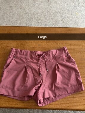 Women's Dusty Rose Drawstring Casual Shorts